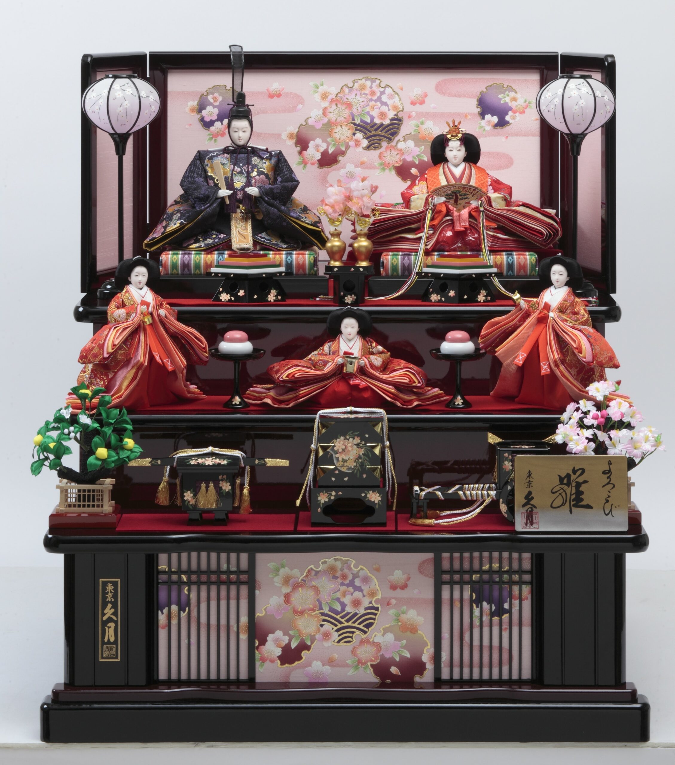 三段五人飾り - 八幡屋人形センター 